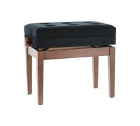 GEWA Banc de piano Deluxe Compartment noyer mat, avec compartiment à partitions
