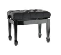 GEWA Banquette de Piano, PU Cuir, Noir Brillant