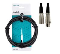 GEWA Câble microphone Basic Line 3m, noir, XLR(f) - XLR(m), 190040