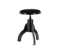 Gewa Chaise de Piano, Noir Brillant, siège Rond 35 cm