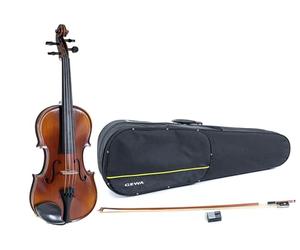 GEWA Ensemble de violon Allegro VL 1 - 1/16 prêt à jouer, érable européen massif et épicéa européen, laqué à la main, archet Massaranduba, cordes Larsen Aurora, étui à violon