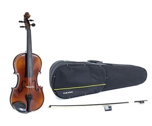 GEWA Ensemble de violon Allegro VL 1 - 4/4 prêt à jouer, érable européen massif et épicéa européen, laqué à la main, archet en carbone, cordes Larsen Aurora, étui à violon