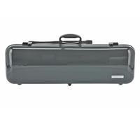 GEWA étui pour violon AIR 2.1 - Made in Germany - gris brillant - coque thermoplastique - léger/incassable - serrure à combinaison - poche à accessoires+partitions - bretelles de sac à dos