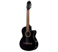 PURE GEWA Guitare électroacoustique classique BasicPlus noir, slim body