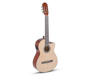 GEWA guitare classique électro-acoustique Basic Plus, table en épicéa, corps en tilleul, 4/4, naturel