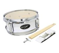 GEWA Junior Marching Drum, Tambour de marche 10 x 4", fût en bois blanc, incl. sangle et baguettes