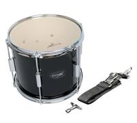 GEWA Marching Drum, Tambour de marche 12 x 10", fût en bois noir, incl. sangle