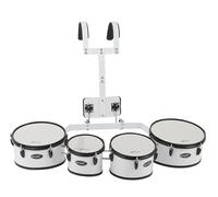 GEWA Marching Quad-Tom-Set, Tambour de marche, 8 x 8 ", 10 x 8", 12 x 8", 13 x 8", fût en bois blanc laminé, incl. harnais