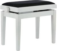 GEWA Piano Bench Deluxe Tabouret de piano en bois White Matt