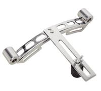 GEWA plaque de fixation universelle pour tambour de marche, adaptée pour caisses claires ou tambours ténor de 13" ou 14", trous oblongs, support pour bras de carrier, acier chromé