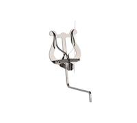 GEWA Porte-partitions de marche Saxophone Lyra de taille moyenne — Nickelé, 2 poussoirs