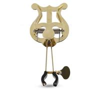 GEWA Porte-partitions de marche Trompette - Laiton - Petite Lyra - 1 poussoir - Avec pince
