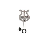 GEWA Porte-partitions de marche Trompette - Nickelé - Petite Lyra - 1 poussoir - Avec pince