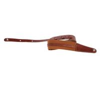 GEWA Prestige Sangle de guitare, en cuir véritable, largeur 65 mm, longueur 103-139 cm, Security Locks Chrome, sable sec/marron, marron moyen/marron, fabriquée à la main en Europe