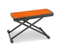 GEWA Repose-pieds en métal, support de guitare, réglable, compact et robuste, orange