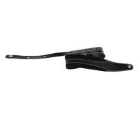 GEWA Sangle de guitare en cuir véritable - Largeur 85 mm - Longueur 103-139 cm - Security Locks - Chrome, noir/noir - 1 paire de verrous F&S Security - Fabriquée à la main en Europe