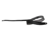 GEWA sangle de guitare série Premium Plain, cuir véritable découpé d'une seule pièce, largeur 70 mm, longueur 106-152 cm, verrous de sécurité - noir avec structure du cuir, fait main en Europe