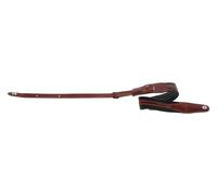 GEWA sangle de guitare série Prestige, cuir véritable, largeur 65 mm, longueur 103-139 cm, verrous de sécurité - chrome, black croc/brown - noir/marron, fait main en Europe