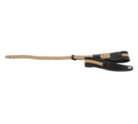 GEWA sangle de guitare série Prestige, cuir véritable, largeur 65 mm, longueur 103-139 cm, verrous de sécurité - chrome, black punctured/brown - noir pointillé/marron clair, fait main en Europe