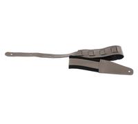 GEWA sangle de guitare série Regular, cuir véritable, largeur 65 mm, longueur 100-134 cm, rembourrée - coussinet d'épaule noir, mystic grey - gris, fait main en Europe