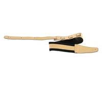 GEWA sangle de guitare série Regular, cuir véritable, largeur 65 mm, longueur 100-134 cm, rembourrée - coussinet d'épaule noir, dry sand - beige, fait main en Europe