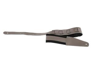 GEWA sangle de guitare série Regular, cuir véritable, largeur 65 mm, longueur 100-134 cm, rembourrée - coussinet d'épaule noir, mystic grey - gris, fait main en Europe