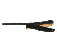 GEWA sangle de guitare série Regular, cuir véritable, largeur 70 mm, longueur 95-134 cm, satin black - noir mat, fait main en Europe