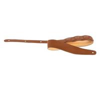 Gewa sangle de guitare série Regular, cuir véritable, largeur 70 mm, longueur 95-134 cm, wet sand - brun moyen, fait main en Europe