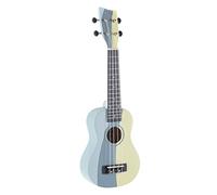 GEWA Soprano Ukulélé Manoa Surfstyle - Corps Tilleul - Motif Tropical Waves - in ig Bag - W-SO-BL