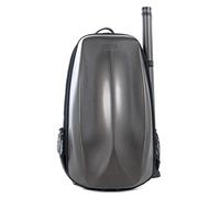 GEWA Space Bag Titanium avec étui à archet - Étui/sac à dos pour violon 1/2-1/4 - Couvercle extérieur en polycarbonate - Dos ergonomique - Compartiments pour accessoires