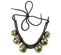 Gewa tambourin à grelots - 6 grelots - Lanière en cuir - Incl. corde pour fixation aux bras ou aux jambes