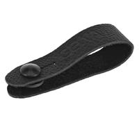 GEWA Tie Strap sangle en cuir pour fixation sangle de guitare, cuir véritable, circonférence de la boucle 17cm, pour guitares et ukulélés sans bouton de sangle, black - noir