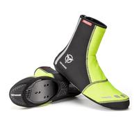 GEWAGE Couvre-chaussures de vélo, surchaussures unisexes avec bandes réfléchissantes pour maintenir la chaleur pour VTT et vélo de course, Vert fluorescent, 47/48 EU XX-Étroit