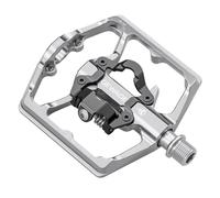 GEWAGE Pédales Automatiques VTT 2 en 1 - Côté Plateforme et Côté à 2 Trous, Aluminium CNC, 3 Roulements Étanches, Tension Réglable, Filetage 9/16"