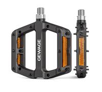 GEWAGE Pédales de vélo, en Fibre de Nylon, avec réflecteurs, 9/16", antidérapantes, légères, avec 3 roulements, pour vélo de Route, VTT, vélo électrique