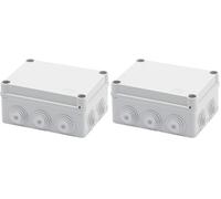 Gewiss BOÎTE de DÉRIVATION avec COUVERCLE BAS et VIS À 1/4 de TOUR - IP55 - DIMENSIONS INTERNES 150 X110 X 70 - PAROIS avec PASSE-FILS À GRADINS À enTRÉE DIRECTE (Lot de 2)