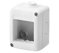 Gewiss Boîtier de surface série 27 pour mécanismes SYSTEM de Gewiss - IP40-2 modules - Gris RAL 7035 - GW27002DY