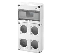 GEWISS - Coffret de prises à équiper 68 Q-DIN 10 modules 4 PC 43x22x9,6cm - GW68003N