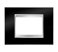 GEWISS gw16203tn Chorus Lux Plaque, 3 positions, Noir