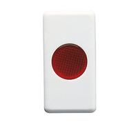 GEWISS - GW20603DY Voyant de signalisation unique, 12/24/250V, rouge, 1 module, système blanc