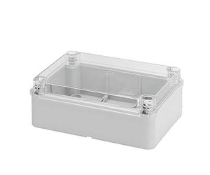 Gewiss Gw44428 lisse boîtier mural pour Jonction et équipements électriques et électroniques, UNI vissé Couvercle Transparent, 240 mm L x 190 mm H x 90 mm D, 37 mm Diamètre du trou de max, gris