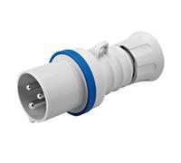 Gewiss Gw60015h basse tension à vis prise droite de câblage, haute performance, IP44/IP54, 6 Référence, 2P + E Pole, 200 V-250 V, 32 A, 50 Hz/60 Hz, Bleu