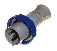 Gewiss Gw60026h basse tension à vis prise droite de câblage, haute performance, IP66/IP67/IP68/Ip69, 6 Référence, 2P + E Pole, 200 V-250 V, 16 A, 50 Hz/60 Hz, Bleu