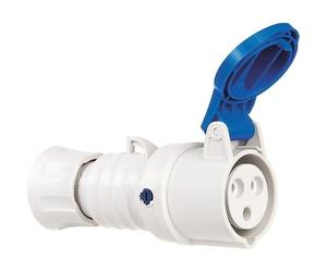 GEWISS gw62015fh Basse Tension connecteur rapide Câblage droit, Haute Performance, conforme à la norme IP44/IP54, 6 Référence, 2p + E pôles, 200 V-250 V, 32 A, 50 Hz/60 Hz, bleu
