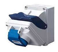 Gewiss GW66404 Prise compacte emboîtable, IP44, 6 références, pôle 2P+E, 200 V-250 V, 16 A, 50 Hz/60 Hz, Bleu