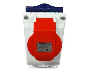 Gewiss GW66430 Prise de courant 3P+T 6 h Rouge IP44 CE ENEC 400 V