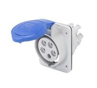 Gewiss HP - Base/S inclinée 10O HP 3 pôles + terre 32 A 230 V IP44 Chrome/Chrome