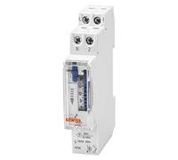 Gewiss Interrupteur horaire analogique 24 h - 1 contact NA - 16 A/230 Vca - 1 module DIN - sans pile pour coupures de courant - GWD6771