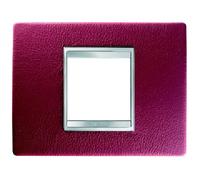 Gewiss-PLAQUE LUX 2P CUIR RUBIS