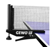 GEWO CS Clip - Filet de Tennis de Table Robuste pour Table de ping-Pong - Garniture en métal à Clipser avec vis de réglage en Hauteur et Structure en Maille résistante - Noir - 183 cm de Long